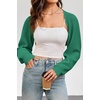 image:imageArachampCloz Womens Wool Blend Bolero Shrug Spring Fashion Cropped Cardigans 2026Dark Green
