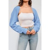 image:imageArachampCloz Womens Wool Blend Bolero Shrug Spring Fashion Cropped Cardigans 2026Light Blue