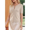 image:imageArachampCloz Womens Wool Blend Cropped Lightweight Short Sleeve Summer Business Casual Cardigan TopsAapricot