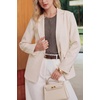 image:imageArachampCloz Womens Wool Blend Cropped Lightweight Short Sleeve Summer Business Casual Cardigan TopsAcoffee