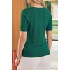 image:imageArachampCloz Womens Wool Blend Cropped Lightweight Short Sleeve Summer Business Casual Cardigan TopsAteal