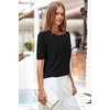 image:imageArachampCloz Womens Wool Blend Cropped Lightweight Short Sleeve Summer Business Casual Cardigan TopsBlack