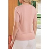 image:imageArachampCloz Womens Wool Blend Cropped Lightweight Short Sleeve Summer Business Casual Cardigan TopsBlush Pink