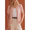image:imageArachampCloz Womens Wool Blend Cropped Lightweight Short Sleeve Summer Business Casual Cardigan TopsBlush Pink