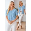 image:imageArachampCloz Womens Wool Blend Cropped Lightweight Short Sleeve Summer Business Casual Cardigan TopsLight Blue