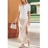 image:imageArachampCloz Womens Wool Blend Cropped Lightweight Short Sleeve Summer Business Casual Cardigan TopsOffwhite