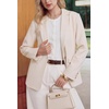 image:imageArachampCloz Womens Wool Blend Cropped Lightweight Short Sleeve Summer Business Casual Cardigan TopsOffwhite