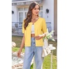 image:imageArachampCloz Womens Wool Blend Cropped Lightweight Short Sleeve Summer Business Casual Cardigan TopsYellow