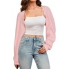 image:imageArachampCloz Womens Wool Blend Bolero Shrug Spring Fashion Cropped Cardigans 2026Pink