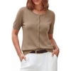 image:imageArachampCloz Womens Wool Blend Cropped Lightweight Short Sleeve Summer Business Casual Cardigan TopsAcamel