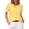 image:imageArachampCloz Womens Wool Blend Cropped Lightweight Short Sleeve Summer Business Casual Cardigan TopsYellow