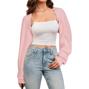 image:imageArachampCloz Womens Wool Blend Bolero Shrug Spring Fashion Cropped Cardigans 2026Pink