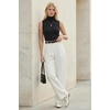image:imageArachampCloz Womens Wool Blend Slim Fit Soft Turtleneck Business Casual Tank TopsBlack