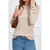 image:imageArachampCloz Womens Wool Blend ButtonCuff Fall Fashion Casual SweatersApricot