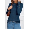 image:imageArachampCloz Womens Wool Blend ButtonCuff Fall Fashion Casual SweatersDark Blue