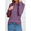 image:imageArachampCloz Womens Wool Blend ButtonCuff Fall Fashion Casual SweatersPurple