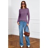 image:imageArachampCloz Womens Wool Blend ButtonCuff Fall Fashion Casual SweatersPurple