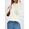 image:imageArachampCloz Womens Wool Blend ButtonCuff Fall Fashion Casual SweatersWhite