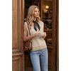 image:imageArachampCloz Womens 100 Cotton Regular Fit Polo V Neck Striped Sweater Vest Casual Tops 2026Apricot