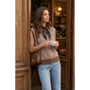 image:imageArachampCloz Womens 100 Cotton Regular Fit Polo V Neck Striped Sweater Vest Casual Tops 2026Brown