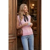 image:imageArachampCloz Womens 100 Cotton Regular Fit Polo V Neck Striped Sweater Vest Casual Tops 2026Light Pink