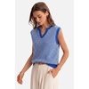 image:imageArachampCloz Womens 100 Cotton Regular Fit Polo V Neck Striped Sweater Vest Casual Tops 2026Royal Blue