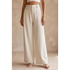 image:imageArachampCloz Womens Linen Blend Wide Leg Pants AllSeason Work Dress TrousersApricot