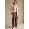 image:imageArachampCloz Womens Linen Blend Wide Leg Pants AllSeason Work Dress TrousersCoffee