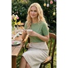 image:imageArachampCloz Womens Lightweight Wool Blend Short Sleeve Sweater Top Business CasualLight Green Heart