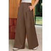 image:imageArachampCloz Womens Linen Blend Wide Leg Palazzo Pants AllSeason Business Casual Outfits Dress TrousersCoffee