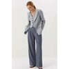 image:imageArachampCloz Womens Linen Blend Wide Leg Palazzo Pants AllSeason Business Casual Outfits Dress TrousersGrey