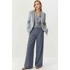 image:imageArachampCloz Womens Linen Blend Wide Leg Palazzo Pants AllSeason Business Casual Outfits Dress TrousersGrey