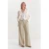 image:imageArachampCloz Womens Linen Blend Wide Leg Palazzo Pants AllSeason Business Casual Outfits Dress TrousersKhaki