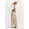 image:imageArachampCloz Womens Linen Blend Wide Leg Palazzo Pants AllSeason Business Casual Outfits Dress TrousersKhaki