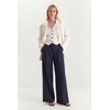 image:imageArachampCloz Womens Linen Blend Wide Leg Palazzo Pants AllSeason Business Casual Outfits Dress TrousersNavy