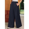 image:imageArachampCloz Womens Linen Blend Wide Leg Palazzo Pants AllSeason Business Casual Outfits Dress TrousersNavy