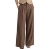 image:imageArachampCloz Womens Linen Blend Wide Leg Palazzo Pants AllSeason Business Casual Outfits Dress TrousersCoffee