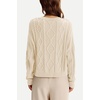 image:imageArachampCloz Womens Oversized Cropped Cable Knit Casual Sweater TopsApricot