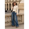 image:imageArachampCloz Womens Oversized Cropped Cable Knit Casual Sweater TopsApricot