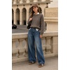 image:imageArachampCloz Womens Oversized Cropped Cable Knit Casual Sweater TopsCoffee
