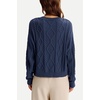 image:imageArachampCloz Womens Oversized Cropped Cable Knit Casual Sweater TopsNavy