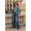 image:imageArachampCloz Womens Oversized Cropped Cable Knit Casual Sweater TopsSage Green