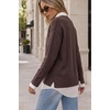 image:imageArachampCloz Womens Wool Blend Oversized 2 in 1 Fall Work Sweater Tops  Breathable amp Warm Long Sleeve Shirts Collared V Neck Faux Layered Top Curved Hem Loose Fit Business Casual Office AttireCoffee