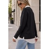 image:imageArachampCloz Womens Wool Blend Oversized 2 in 1 Fall Work Sweater Tops  Breathable amp Warm Long Sleeve Shirts Collared V Neck Faux Layered Top Curved Hem Loose Fit Business Casual Office AttireBlack