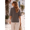 image:imageArachampCloz Womens Wool Blend Oversized Elbow Sleeve Summer Casual Cardigan  NonItchy Breathable Sweater VNeck Button Front Slit Hem Loose Fit Figure Friendly Weekend Travel Work OutfitsCoffee
