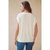 image:imageArachampCloz Womens Wool Blend Short Sleeve Oversized Sweater Work Casual Cap Sleeve Tops Summer 2026Offwhite