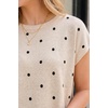 image:imageArachampCloz Womens Wool Blend Short Sleeve Oversized Sweater Work Casual Cap Sleeve Tops Summer 2026Polka Dotkhaki