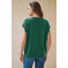 image:imageArachampCloz Womens Wool Blend Short Sleeve Oversized Sweater Work Casual Cap Sleeve Tops Summer 2026Teal