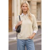 image:imageArachampCloz Womens Cashmere Wool Blend Elbow Sleeve Sweater Relaxed Fit Top  Lightweighamp34 Sleeve Tops Half Sleeve Relaxed Fit Knit Top Business Casual LuxuryampDaily Wardrobe Summer Fall 2026Cream