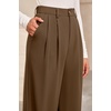 image:imageArachampCloz Womens Lightweight Wool Blend Elastic Waist Straight Leg Business Casual Pants 2026Brown